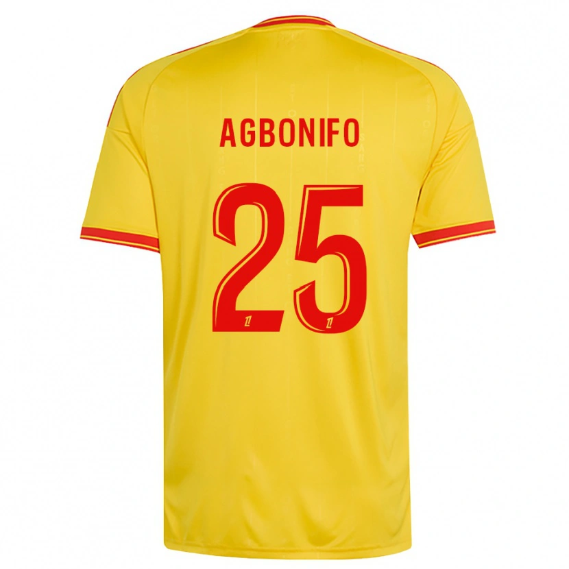 Danxen Pánské Jeremy Agbonifo #25 Zlatá Oranžová Červená Domů Hráčské Dresy 2026/27 Dres