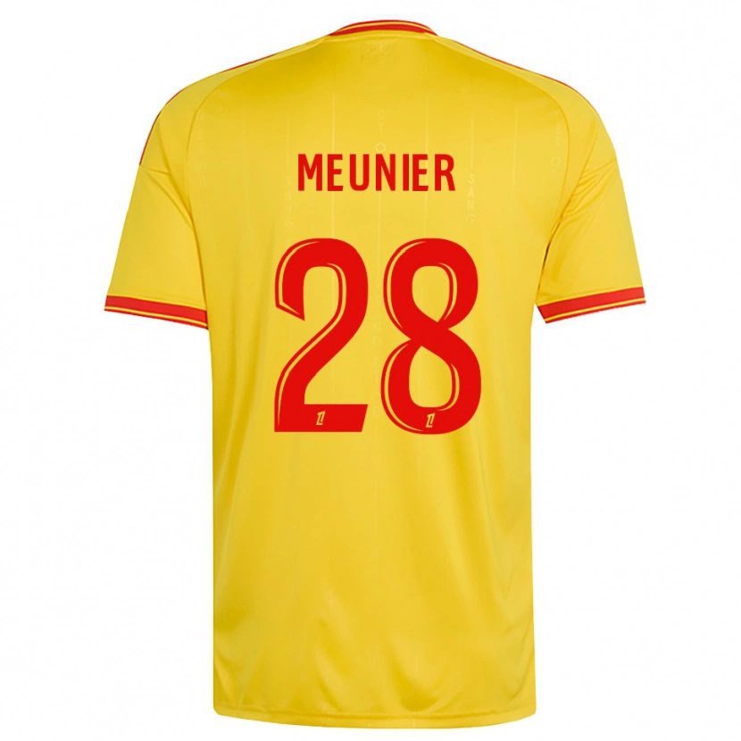 Danxen Pánské Jennifer Meunier #28 Zlatá Oranžová Červená Domů Hráčské Dresy 2026/27 Dres