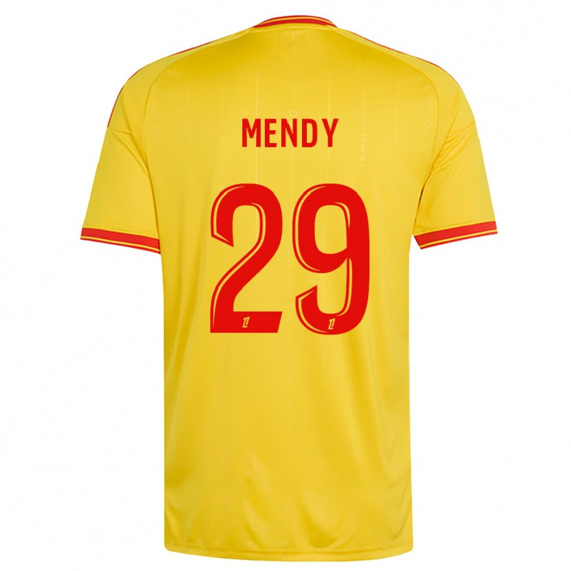Danxen Pánské Noëlie Mendy #29 Zlatá Oranžová Červená Domů Hráčské Dresy 2026/27 Dres