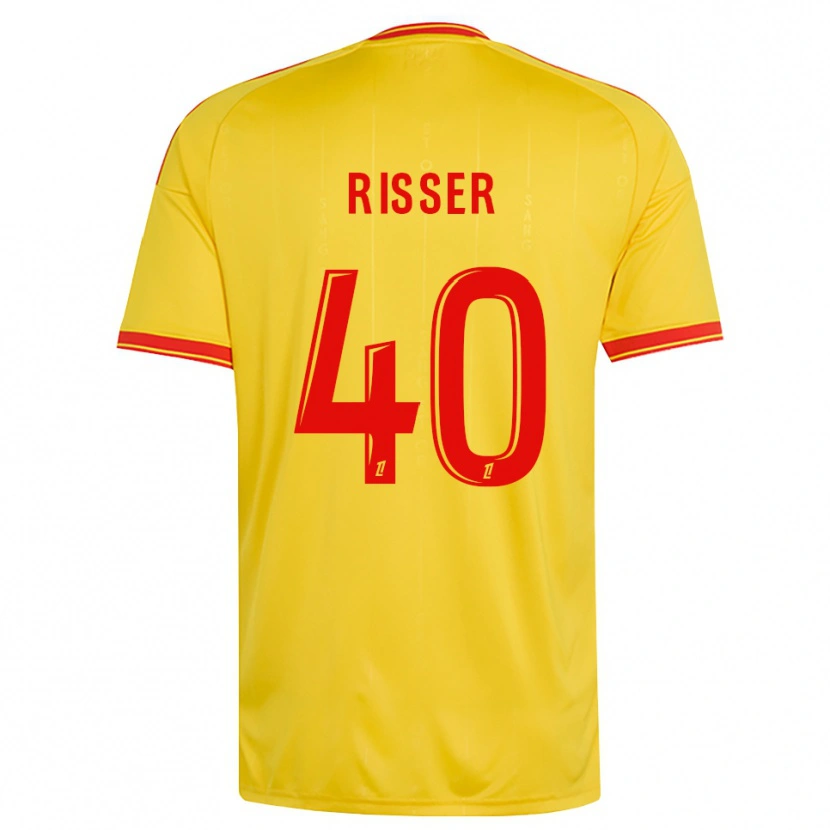 Danxen Pánské Robin Risser #40 Zlatá Oranžová Červená Domů Hráčské Dresy 2026/27 Dres