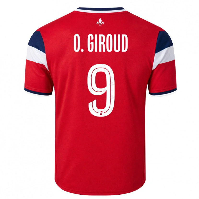 Danxen Pánské Olivier Giroud #9 Červená Bílá Královská Modř Domů Hráčské Dresy 2026/27 Dres