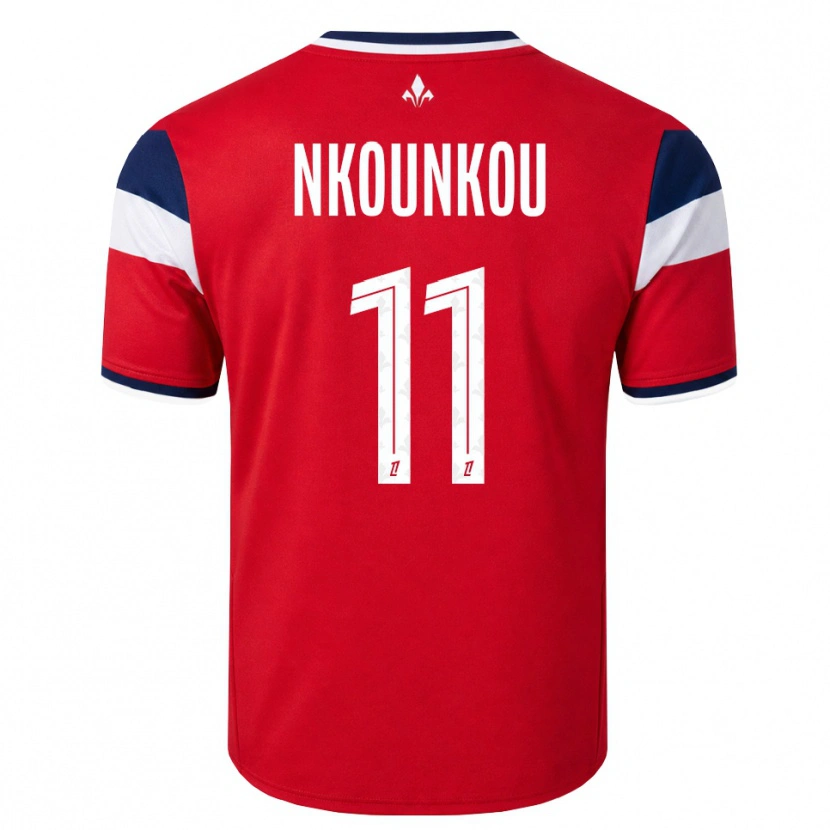 Danxen Pánské Evrack Nkounkou #11 Červená Bílá Královská Modř Domů Hráčské Dresy 2026/27 Dres