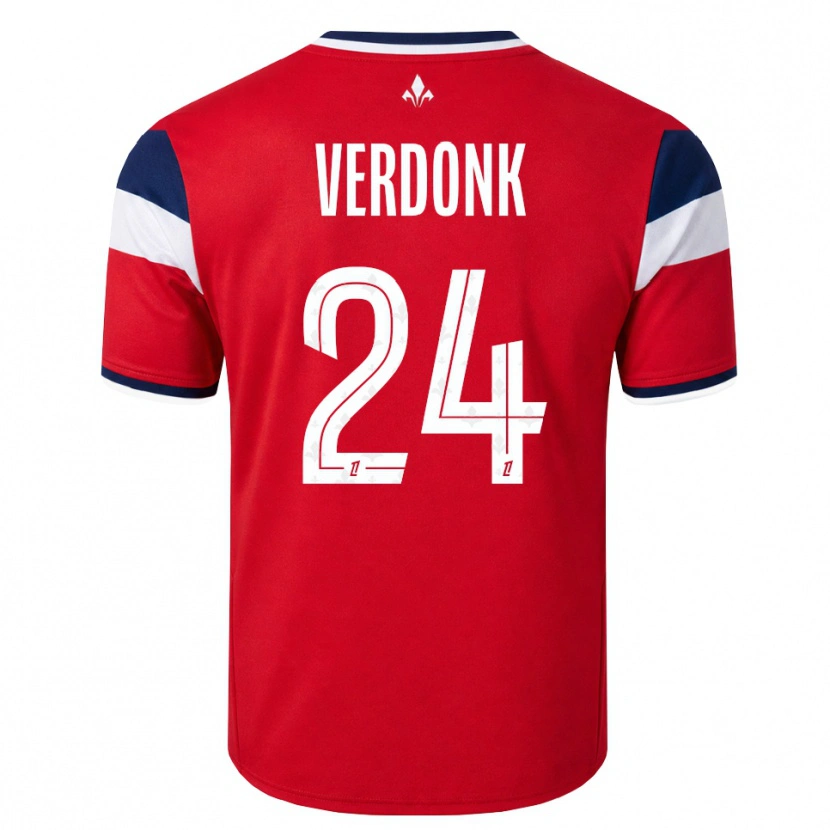 Danxen Pánské Calvin Verdonk #24 Červená Bílá Královská Modř Domů Hráčské Dresy 2026/27 Dres