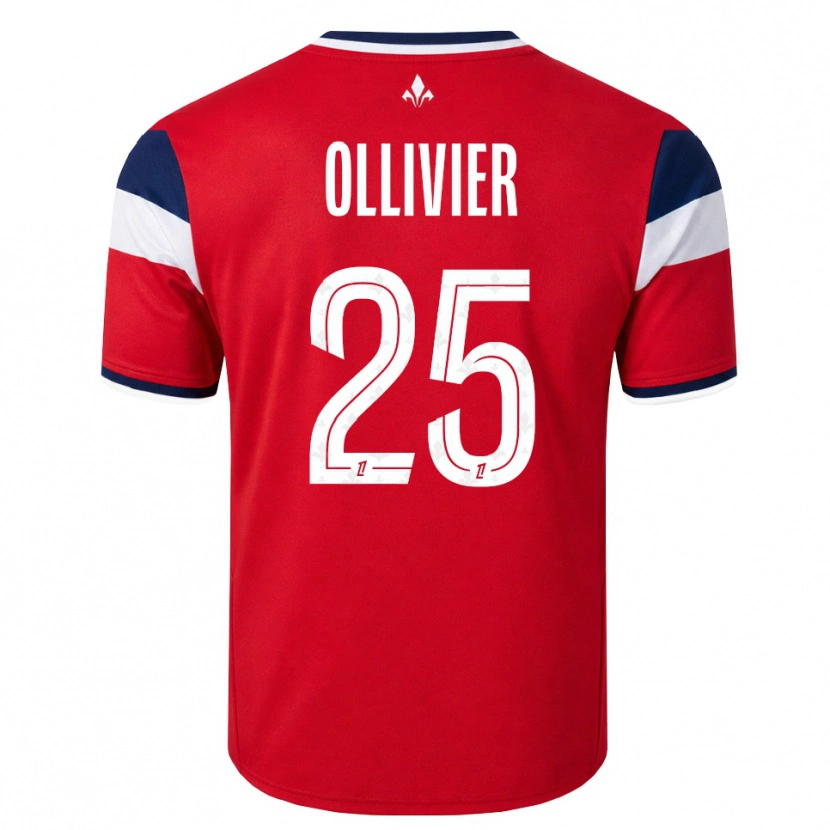Danxen Pánské Agathe Ollivier #25 Červená Bílá Královská Modř Domů Hráčské Dresy 2026/27 Dres