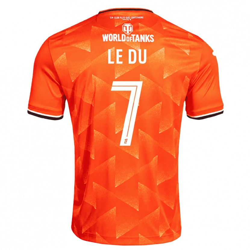 Danxen Pánské Océane Le Du #7 Oranžová Bílá Černá Domů Hráčské Dresy 2026/27 Dres