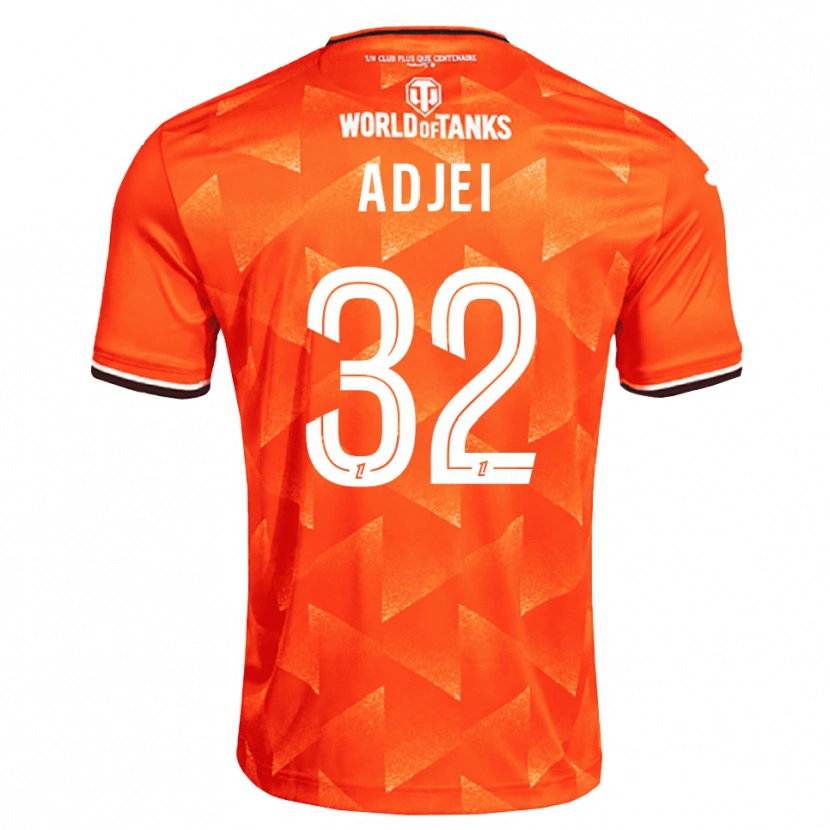Danxen Pánské Nathaniel Adjei #32 Oranžová Bílá Černá Domů Hráčské Dresy 2026/27 Dres