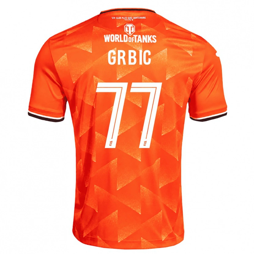 Danxen Pánské Adrian Grbic #77 Oranžová Bílá Černá Domů Hráčské Dresy 2026/27 Dres