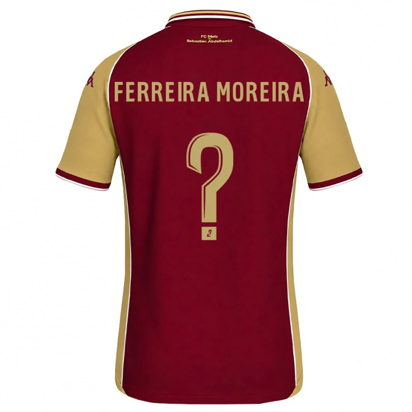 Danxen Pánské Ruben Ferreira Moreira #0 Zlatohnědá Tmavě Červená Domů Hráčské Dresy 2026/27 Dres