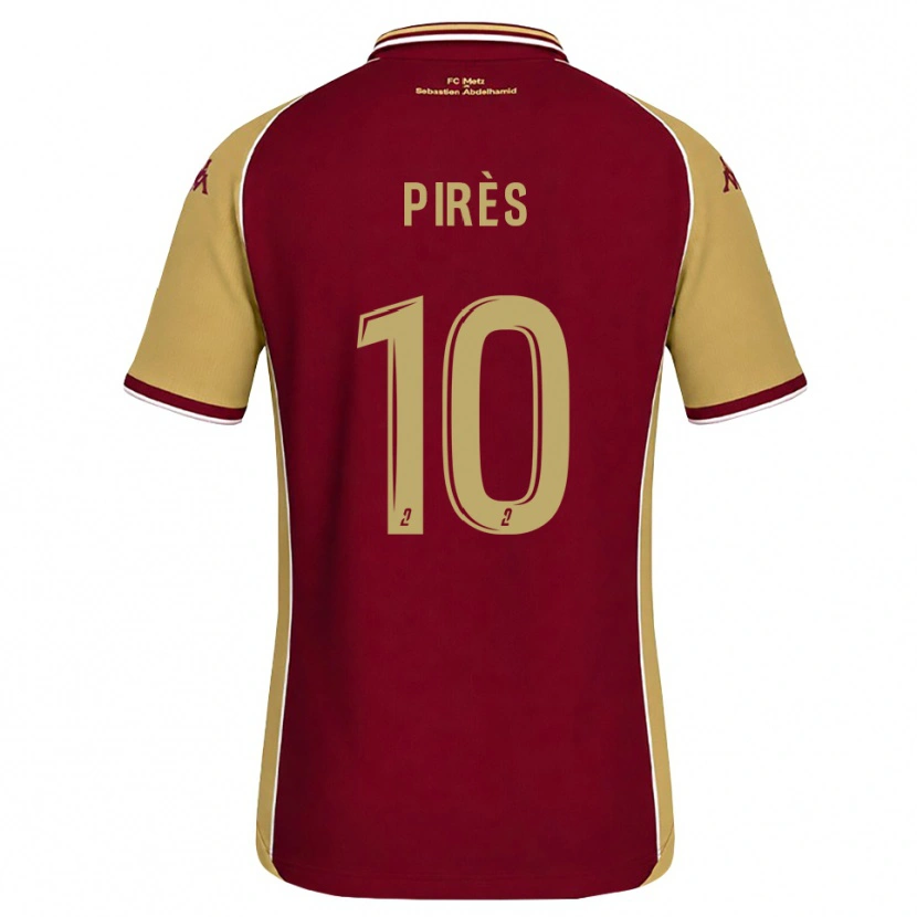 Danxen Pánské Théo Pirès #10 Zlatohnědá Tmavě Červená Domů Hráčské Dresy 2026/27 Dres