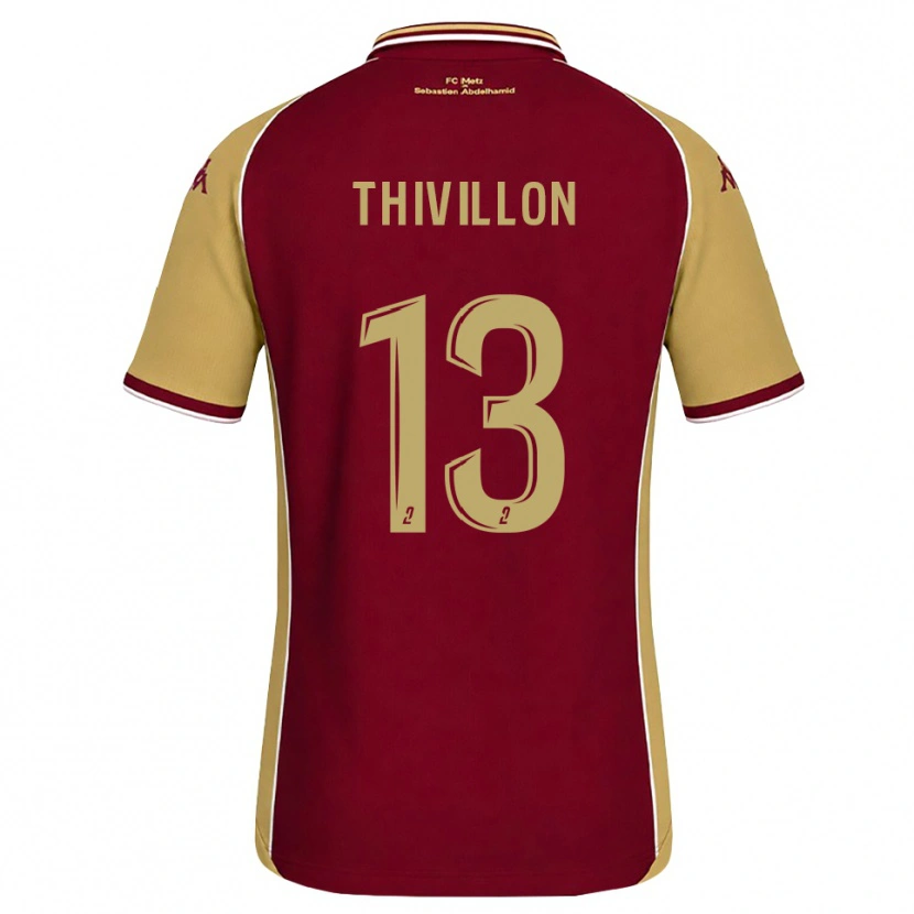 Danxen Pánské Lina Thivillon #13 Zlatohnědá Tmavě Červená Domů Hráčské Dresy 2026/27 Dres