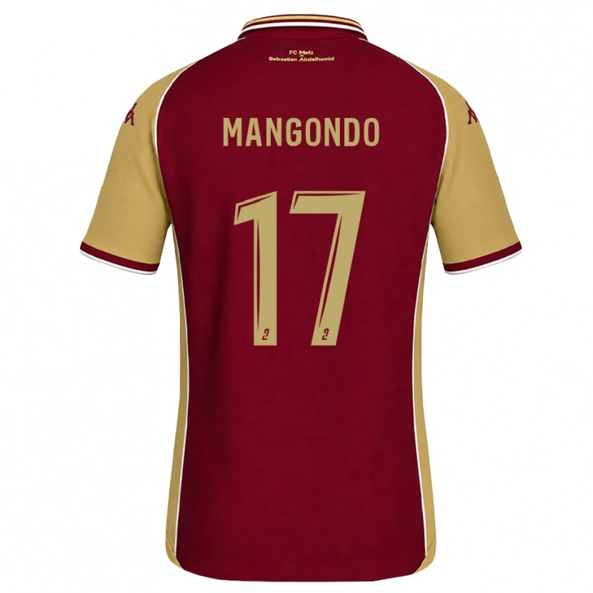 Danxen Pánské Joseph Mangondo #17 Zlatohnědá Tmavě Červená Domů Hráčské Dresy 2026/27 Dres