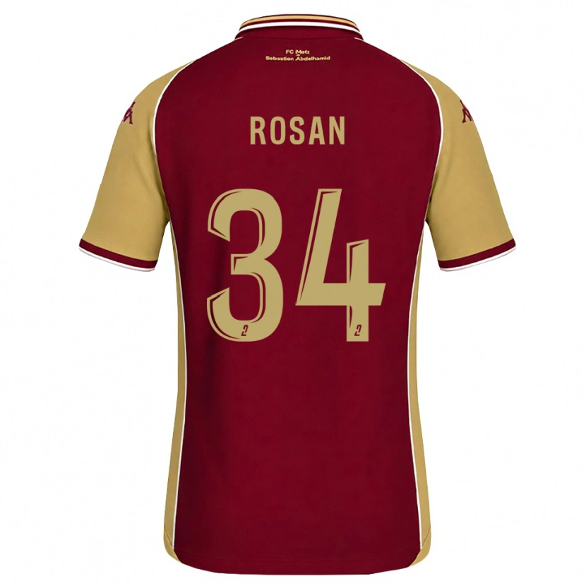 Danxen Pánské Kaylia Rosan #34 Zlatohnědá Tmavě Červená Domů Hráčské Dresy 2026/27 Dres