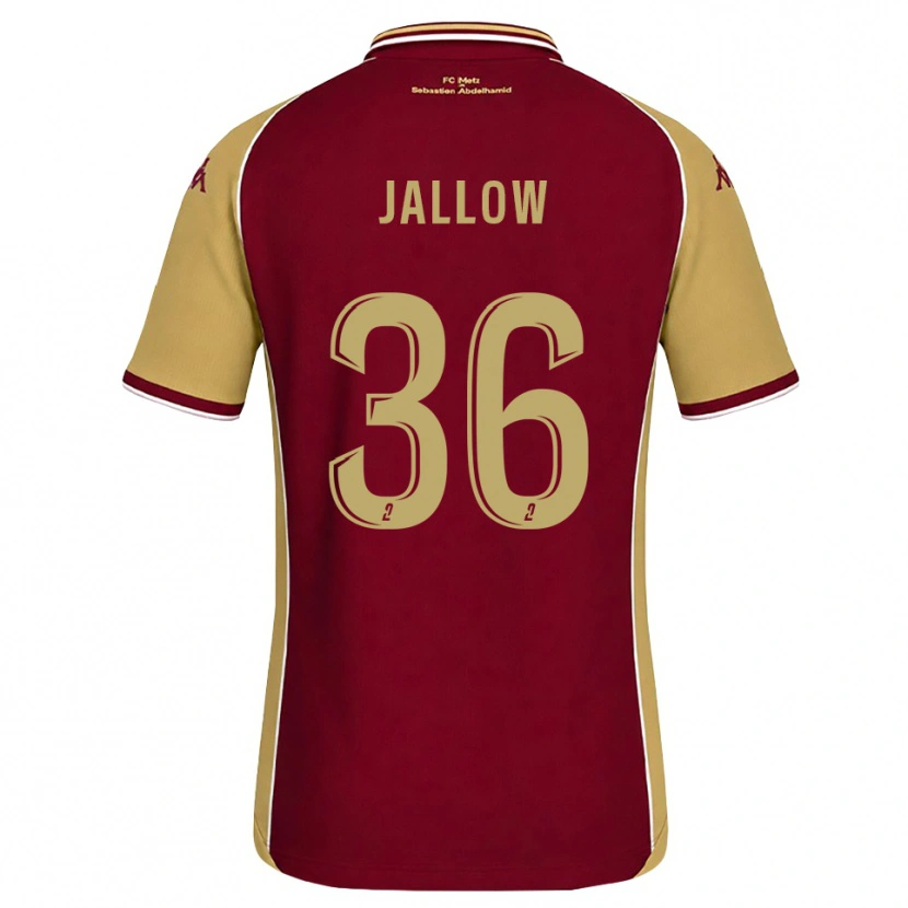 Danxen Pánské Ablie Jallow #36 Zlatohnědá Tmavě Červená Domů Hráčské Dresy 2026/27 Dres