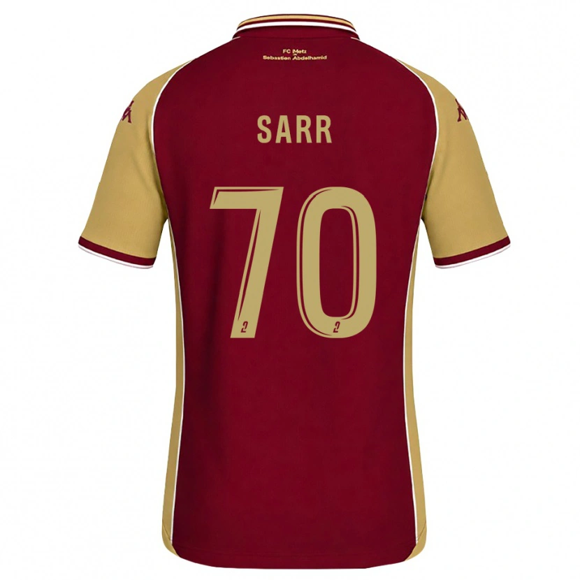 Danxen Pánské Bouna Sarr #70 Zlatohnědá Tmavě Červená Domů Hráčské Dresy 2026/27 Dres