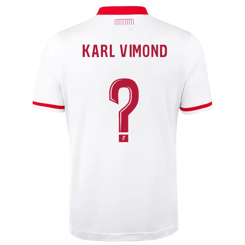 Danxen Pánské Dany Karl Vimond #0 Červená Bílá Domů Hráčské Dresy 2026/27 Dres