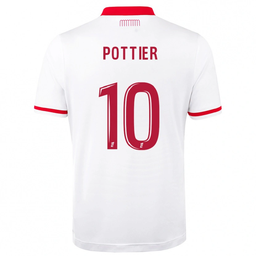 Danxen Pánské Morgan Pottier #10 Červená Bílá Domů Hráčské Dresy 2026/27 Dres