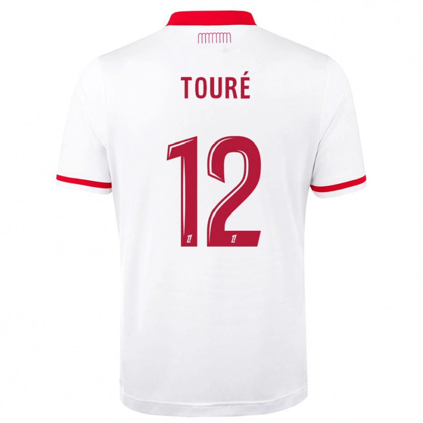 Danxen Pánské Ilane Touré #12 Červená Bílá Domů Hráčské Dresy 2026/27 Dres