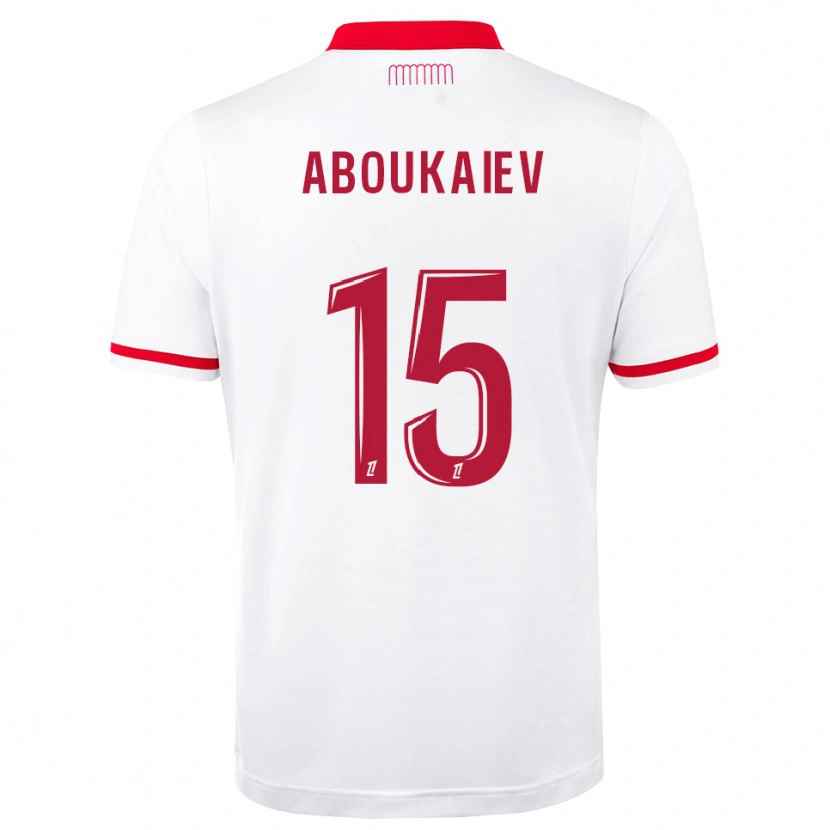 Danxen Pánské Bekkhan Aboukaiev #15 Červená Bílá Domů Hráčské Dresy 2026/27 Dres