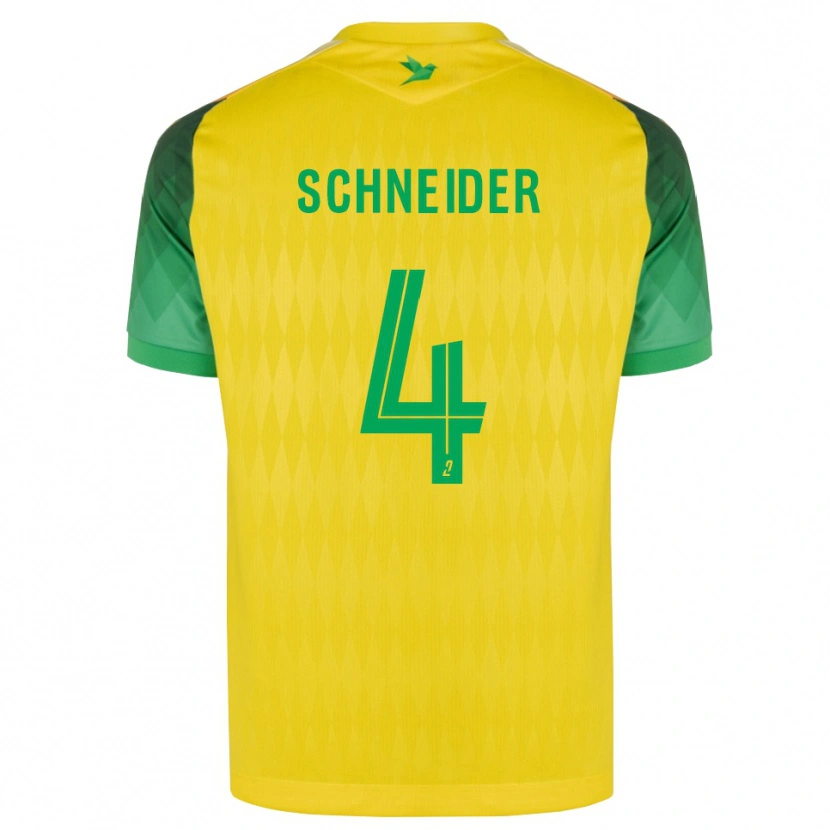 Danxen Pánské Octave Schneider #4 Žlutá Zelená Červená Domů Hráčské Dresy 2026/27 Dres