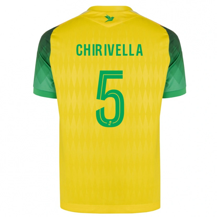 Danxen Pánské Pedro Chirivella #5 Žlutá Zelená Červená Domů Hráčské Dresy 2026/27 Dres