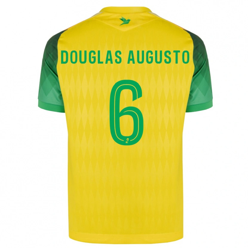 Danxen Pánské Douglas Augusto #6 Žlutá Zelená Červená Domů Hráčské Dresy 2026/27 Dres