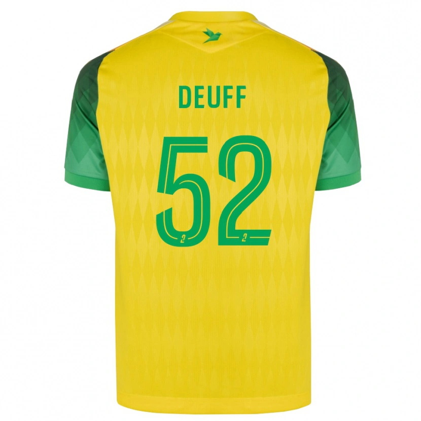 Danxen Pánské Bahmed Deuff #52 Žlutá Zelená Červená Domů Hráčské Dresy 2026/27 Dres