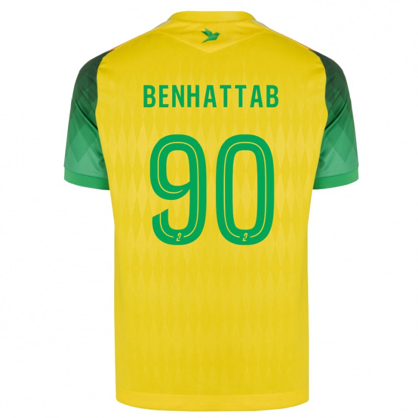 Danxen Pánské Yassine Benhattab #90 Žlutá Zelená Červená Domů Hráčské Dresy 2026/27 Dres