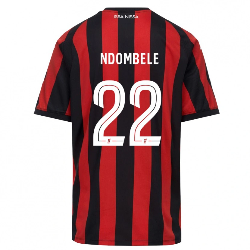 Danxen Pánské Tanguy Ndombele #22 Červená Černá Bílá Domů Hráčské Dresy 2026/27 Dres