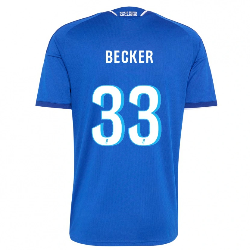 Danxen Pánské Yoann Becker #33 Královská Modř Bílá Domů Hráčské Dresy 2026/27 Dres