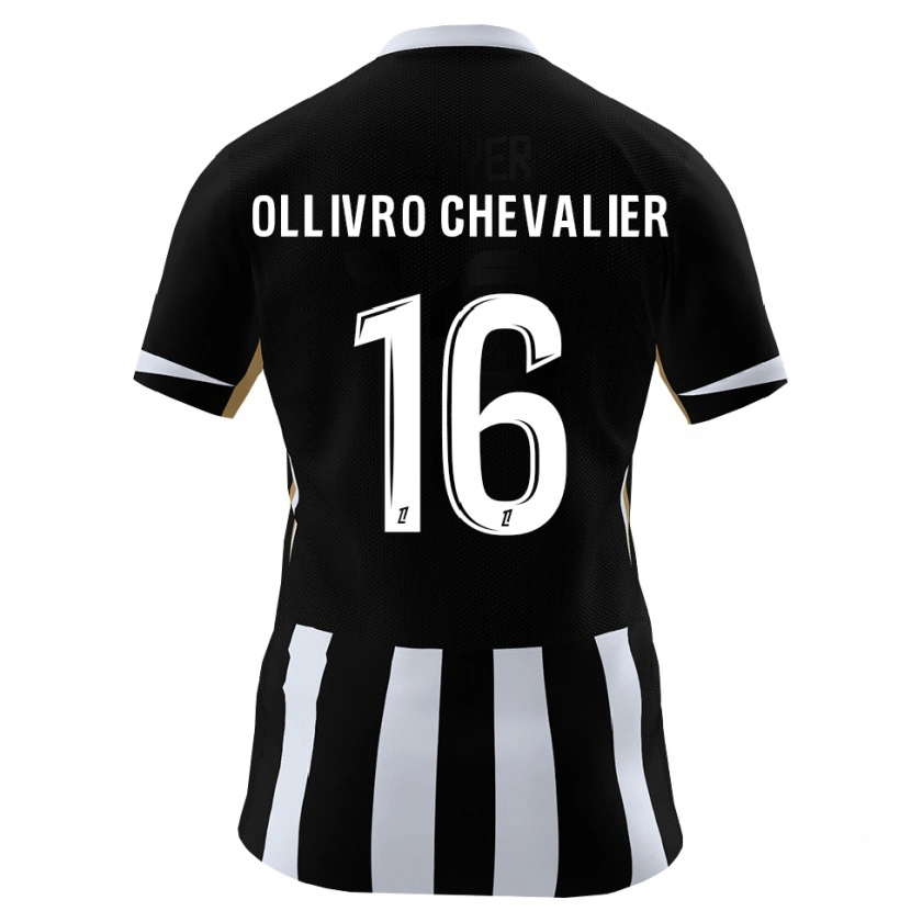 Danxen Pánské Sacha Ollivro Chevalier #16 Černá Modrá Domů Hráčské Dresy 2026/27 Dres