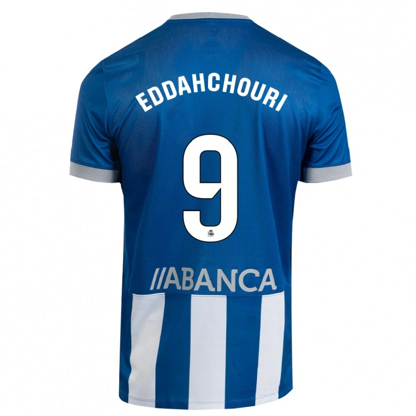 Danxen Pánské Zakaria Eddahchouri #9 Modrá Šedá Bílá Domů Hráčské Dresy 2026/27 Dres