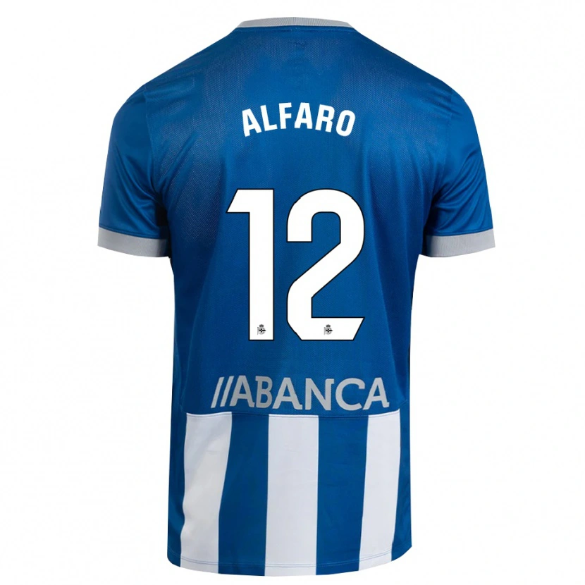 Danxen Pánské Alejandro Alfaro #12 Modrá Šedá Bílá Domů Hráčské Dresy 2026/27 Dres