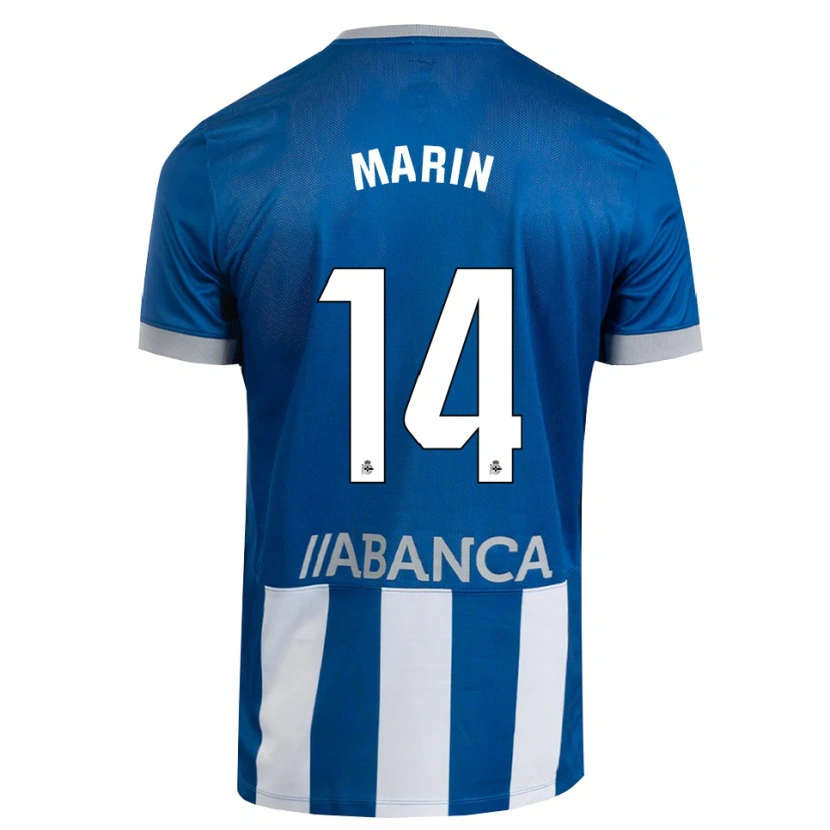 Danxen Pánské Ainhoa Marín #14 Modrá Šedá Bílá Domů Hráčské Dresy 2026/27 Dres