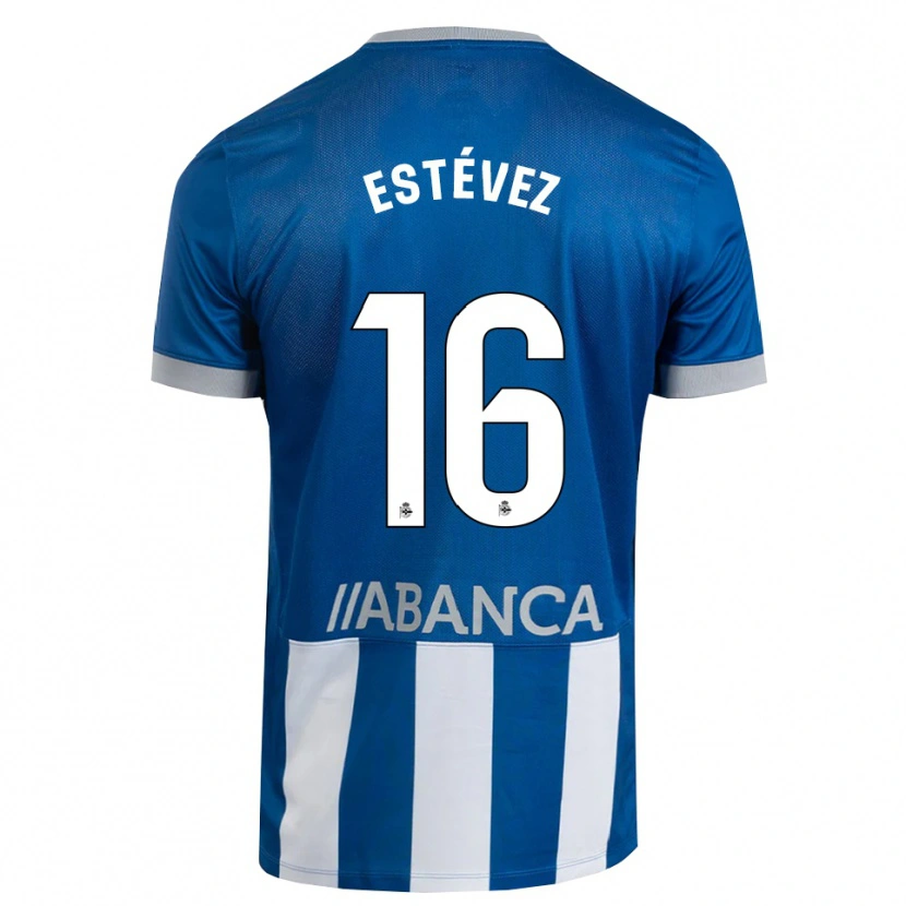 Danxen Pánské Dani Estévez #16 Modrá Šedá Bílá Domů Hráčské Dresy 2026/27 Dres