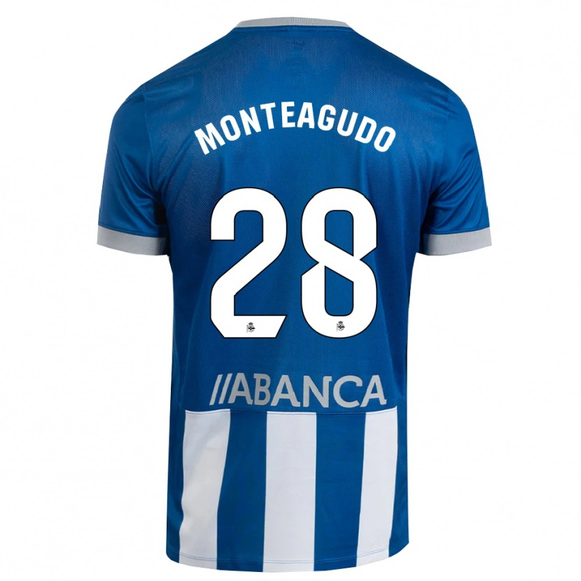 Danxen Pánské Paula Monteagudo #28 Modrá Šedá Bílá Domů Hráčské Dresy 2026/27 Dres