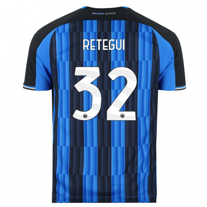 Danxen Pánské Mateo Retegui #32 Modrá Černá Červená Domů Hráčské Dresy 2026/27 Dres