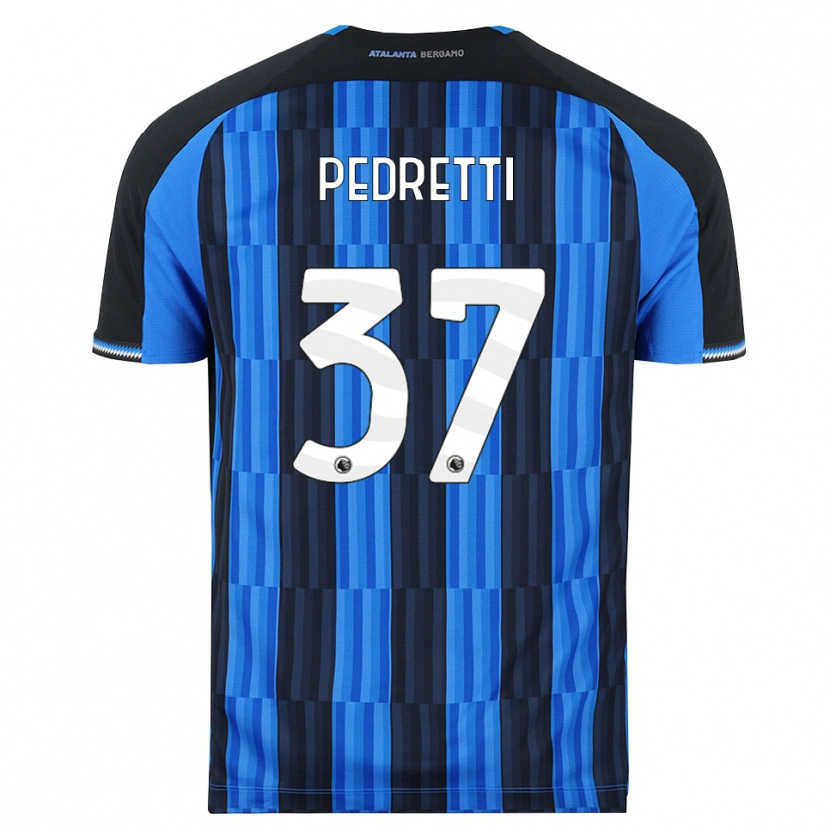 Danxen Pánské Mattia Pedretti #37 Modrá Černá Červená Domů Hráčské Dresy 2026/27 Dres