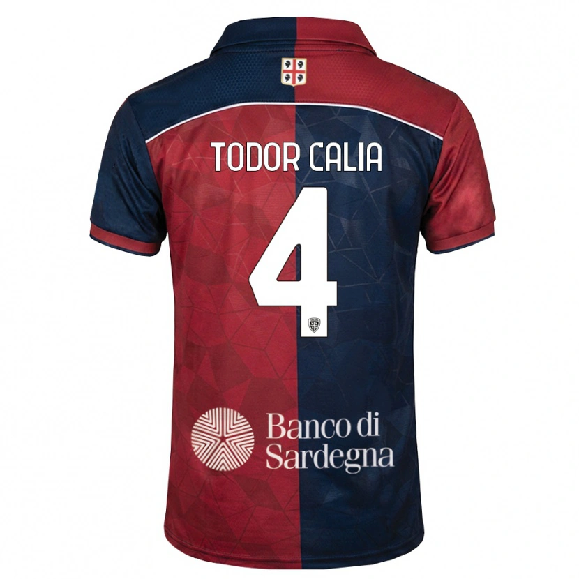 Danxen Pánské Francesco Todor Calia #4 Tmavě Červená Královská Modř Domů Hráčské Dresy 2026/27 Dres