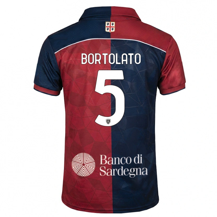 Danxen Pánské Filippo Bortolato #5 Tmavě Červená Královská Modř Domů Hráčské Dresy 2026/27 Dres