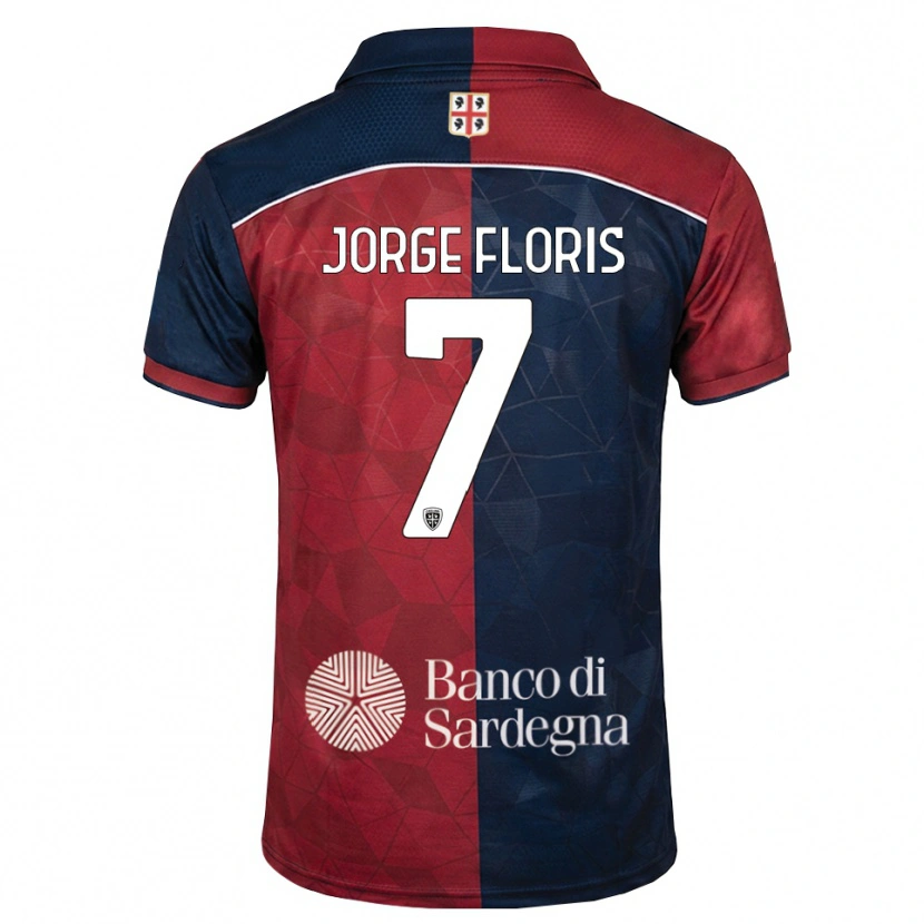 Danxen Pánské Nicolò Jorge Floris #7 Tmavě Červená Královská Modř Domů Hráčské Dresy 2026/27 Dres