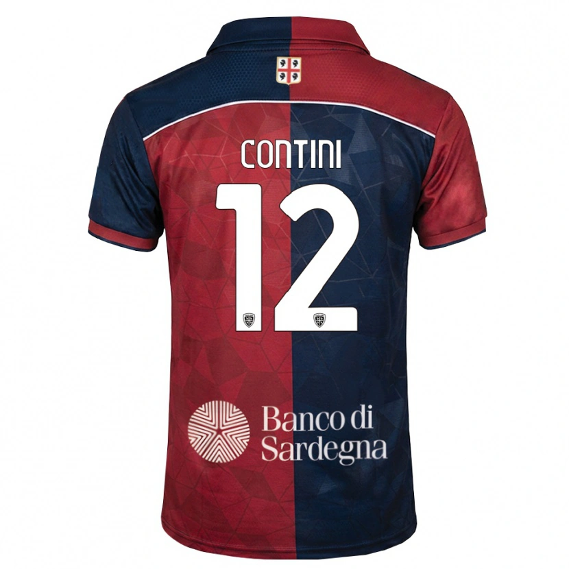 Danxen Pánské Federico Contini #12 Tmavě Červená Královská Modř Domů Hráčské Dresy 2026/27 Dres