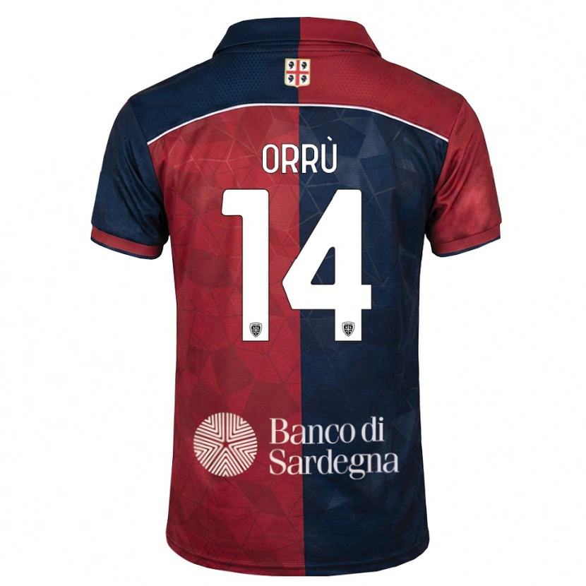 Danxen Pánské Gabriele Orrù #14 Tmavě Červená Královská Modř Domů Hráčské Dresy 2026/27 Dres