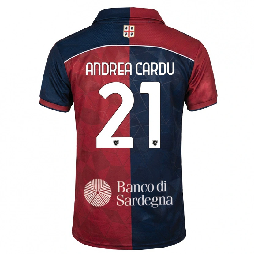 Danxen Pánské Giovanni Andrea Cardu #21 Tmavě Červená Královská Modř Domů Hráčské Dresy 2026/27 Dres
