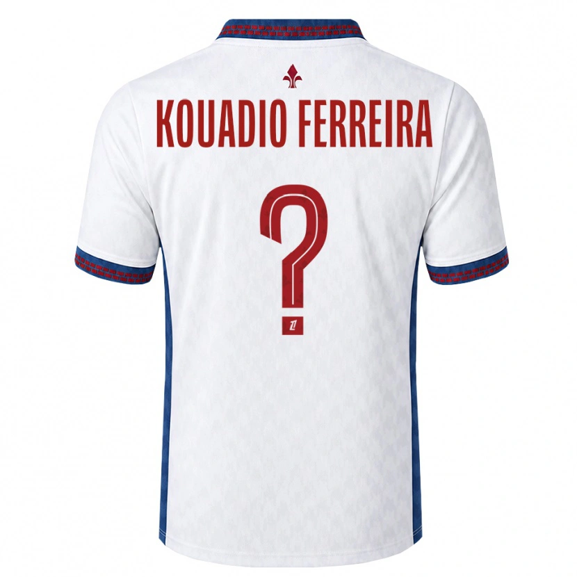 Danxen Pánské Wilfrid Kouadio Ferreira #0 Červená Bílá Modrá Daleko Hráčské Dresy 2026/27 Dres