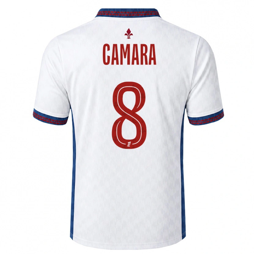 Danxen Pánské Ismaël Camara #8 Červená Bílá Modrá Daleko Hráčské Dresy 2026/27 Dres