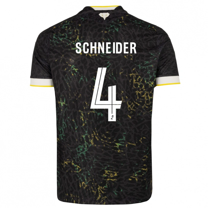 Danxen Pánské Octave Schneider #4 Černá Bílá Žlutá Daleko Hráčské Dresy 2026/27 Dres