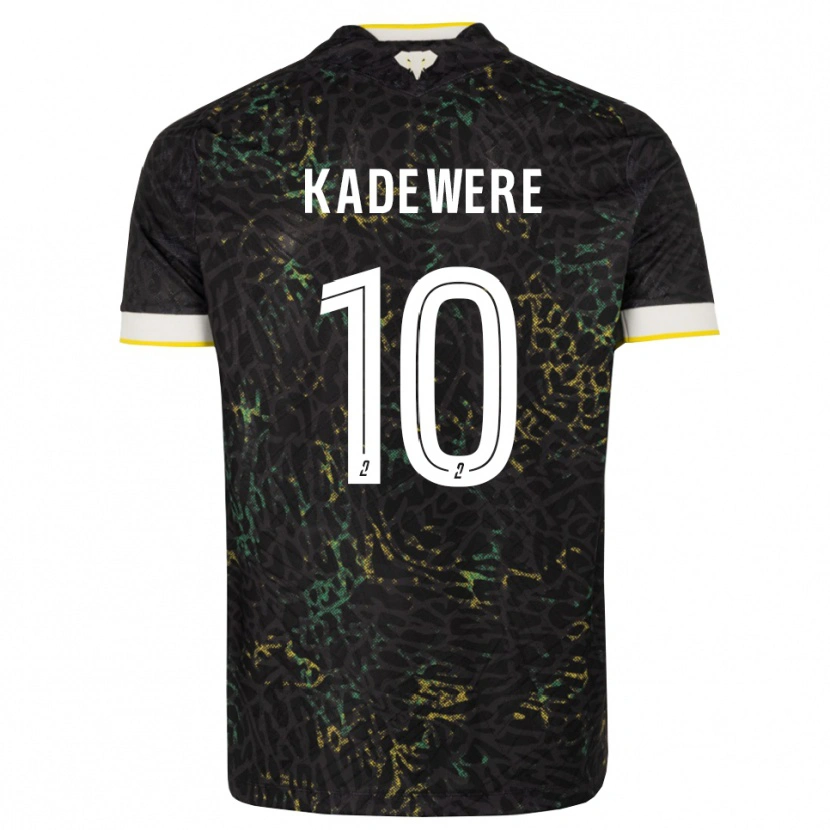 Danxen Pánské Tino Kadewere #10 Černá Bílá Žlutá Daleko Hráčské Dresy 2026/27 Dres