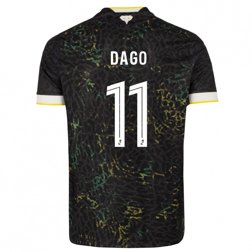 Danxen Pánské Joshua Dago #11 Černá Bílá Žlutá Daleko Hráčské Dresy 2026/27 Dres