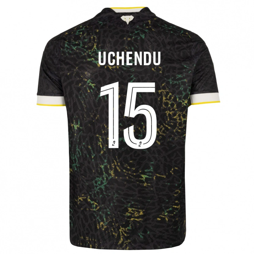 Danxen Pánské Chinaza Uchendu #15 Černá Bílá Žlutá Daleko Hráčské Dresy 2026/27 Dres