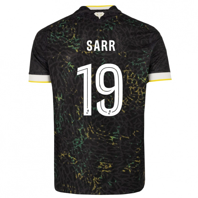 Danxen Pánské Ahmadou Sarr #19 Černá Bílá Žlutá Daleko Hráčské Dresy 2026/27 Dres